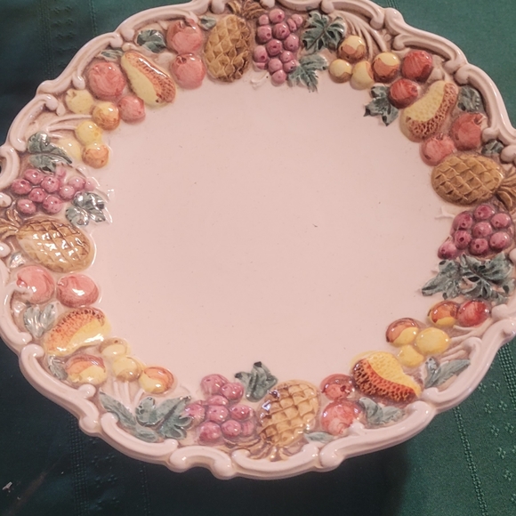 Lefton Copeland Cake Stand Plste Fruit Design 1960 Wedding Shower Decor - Picture 5 of 5
